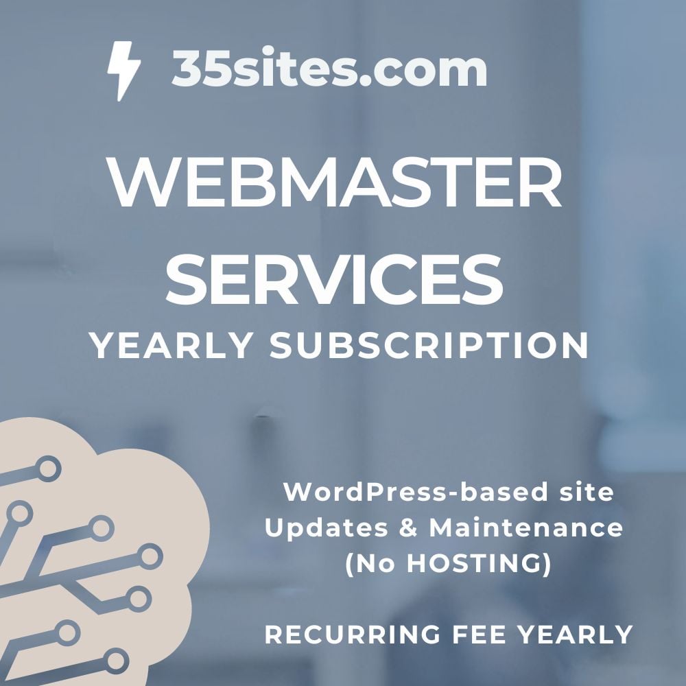 Webmaster Services Yearly Subscription