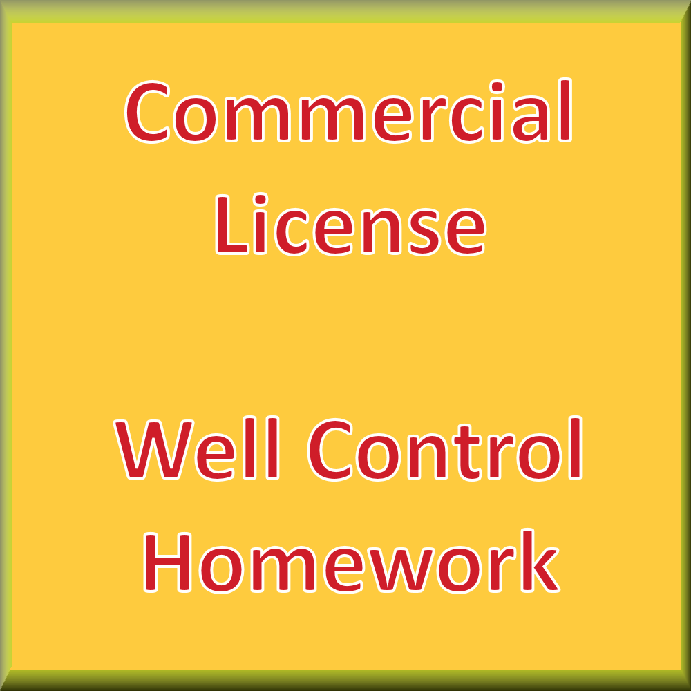 Well Control Homework Commercial License