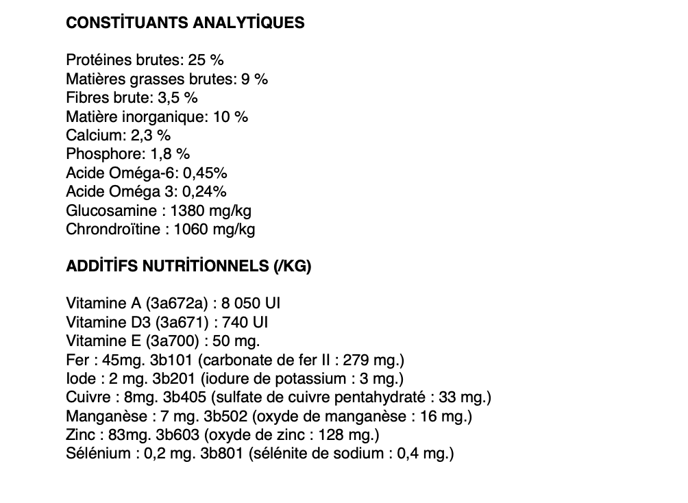 constituants light senior
