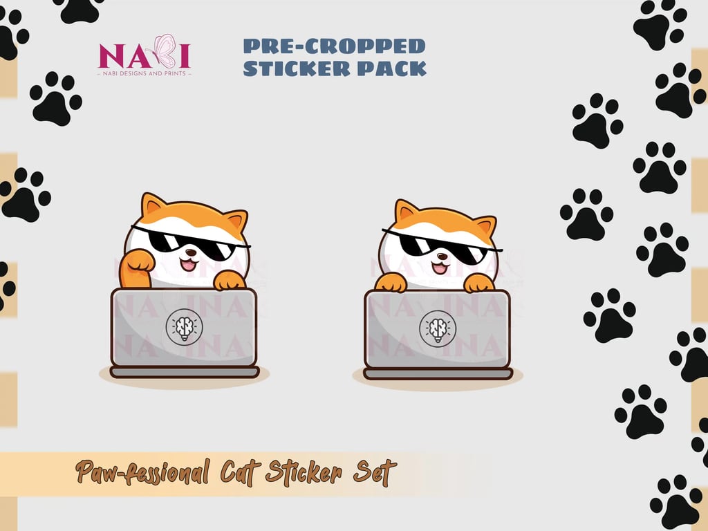 digital png pre-cropped cat sticker