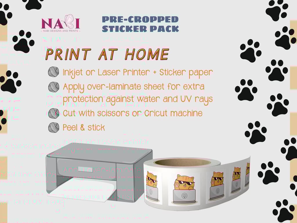 digital png pre-cropped cat sticker