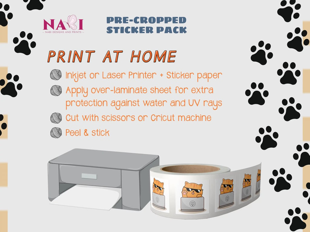 digital png pre-cropped cat sticker