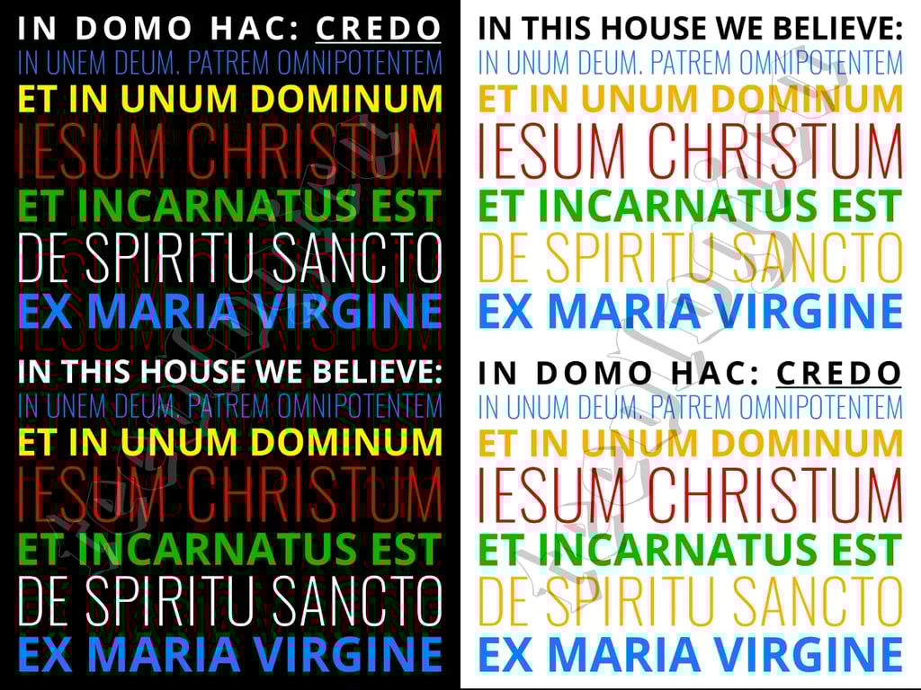 Example of the 4 yard sign files available for digital download: variations for the first sentence and white or black backgrounds. 