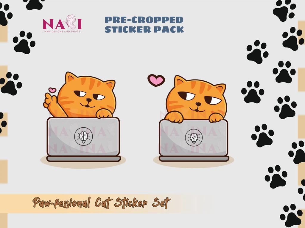 digital png pre-cropped cat sticker