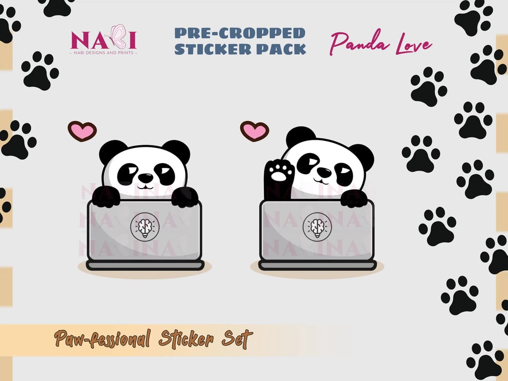 digital png pre-cropped panda sticker