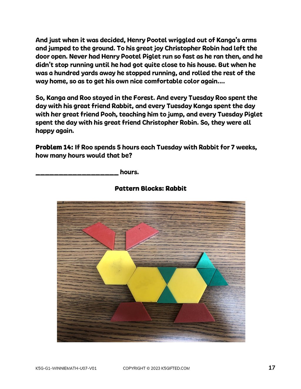 Winnie The Pooh Math For 1st Grade – Unit 7 thumbnail