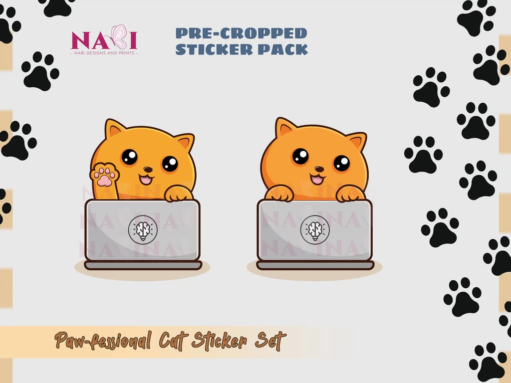 digital png pre-cropped cat sticker