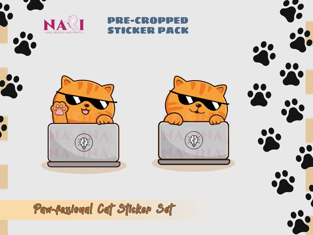 digital png pre-cropped cat sticker