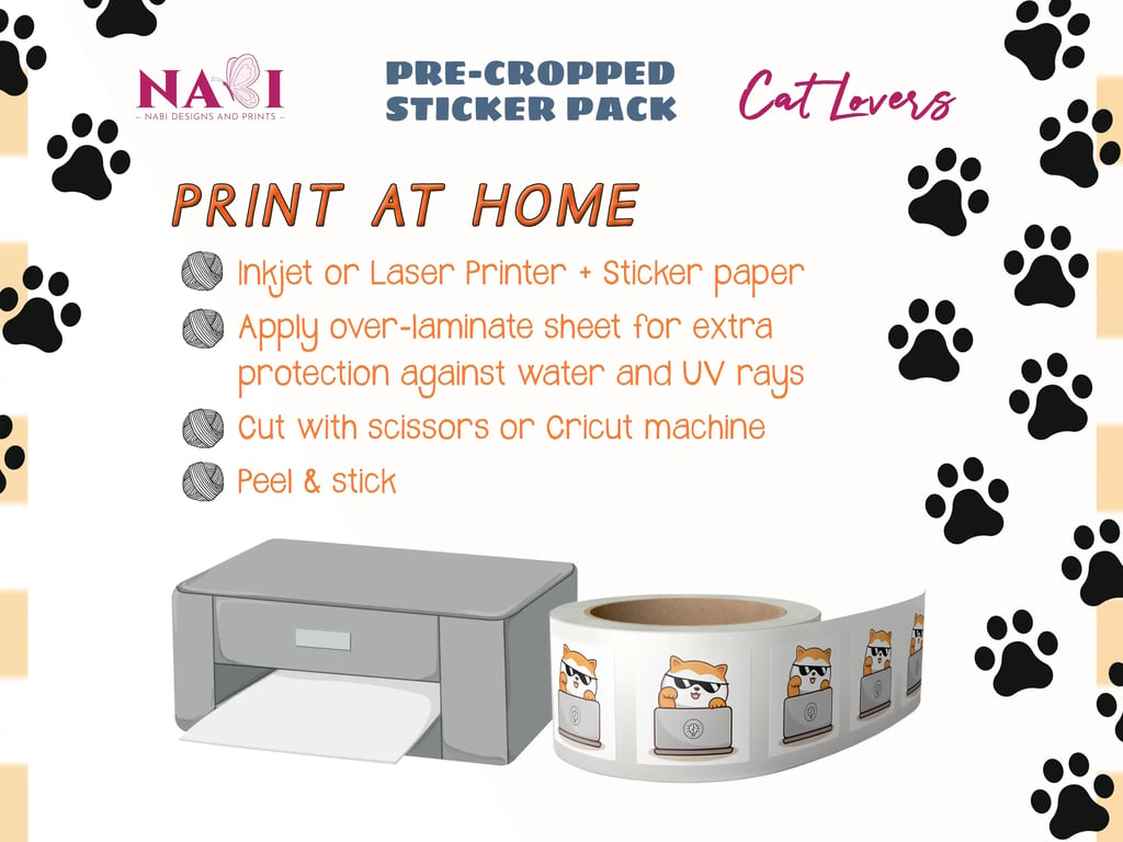 digital png pre-cropped cat sticker