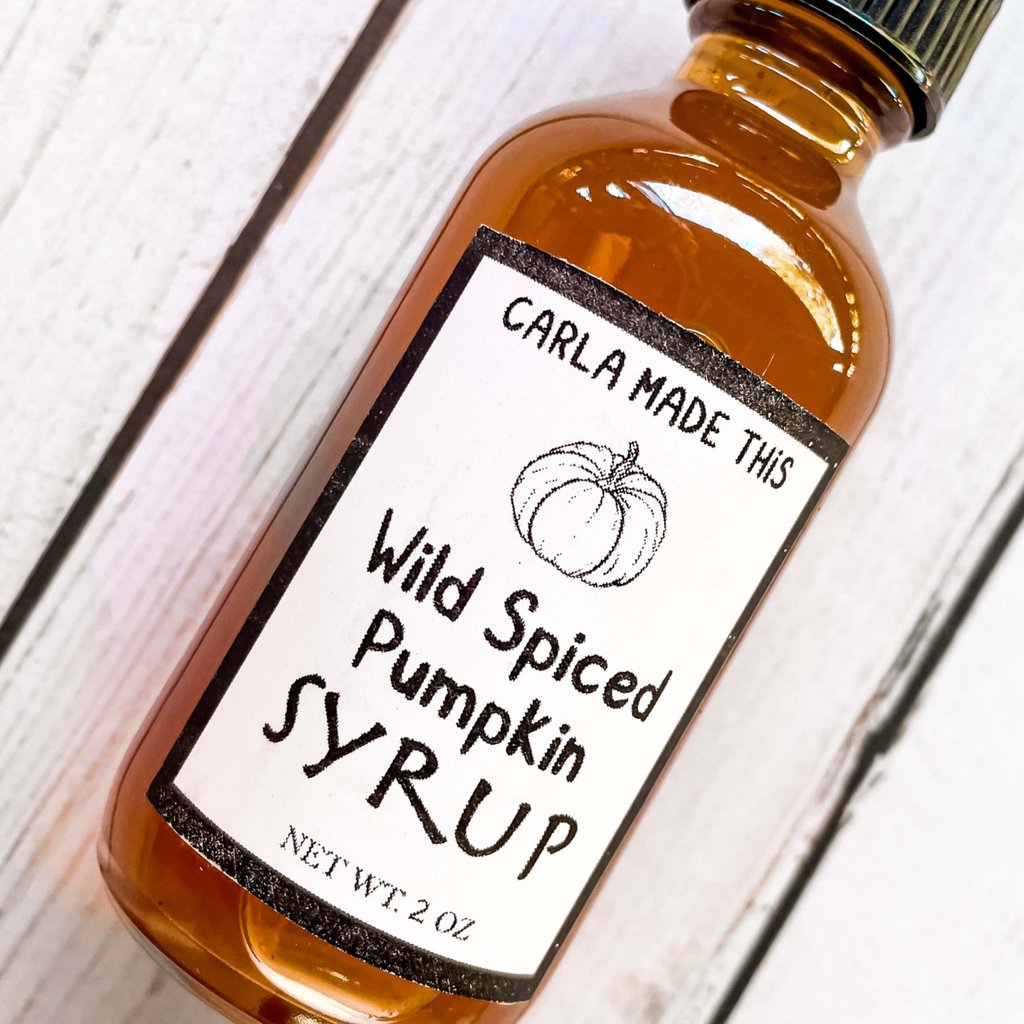 bottle of wild pumpkin syrup