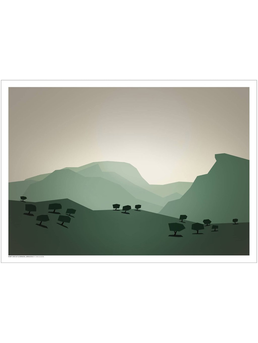 Poster 'Heavy skies over La Donaira, Andalusia'