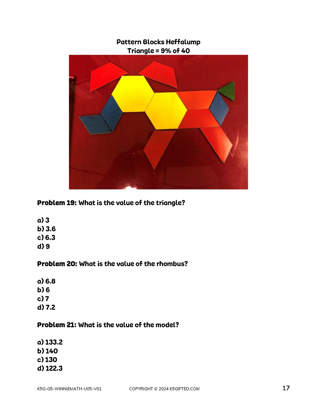 Winnie the Pooh Math for 5th Grade – Unit 5 thumbnail