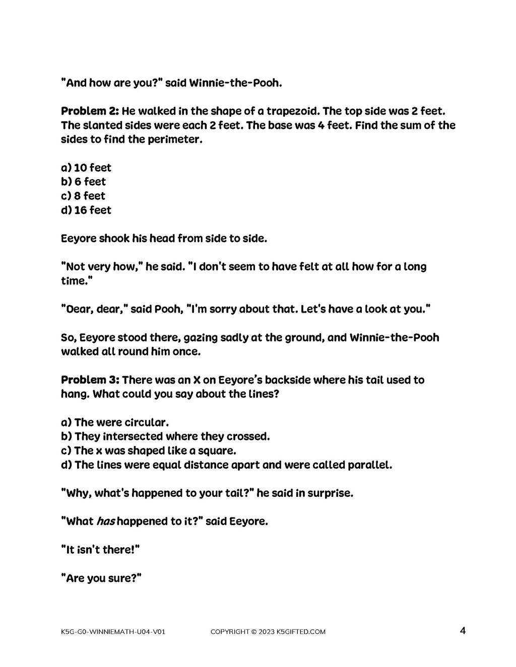 Winnie The Pooh Math For Kindergarten – Unit 4 thumbnail