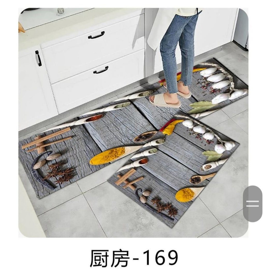 Smart 2 pcs kitchen mat set