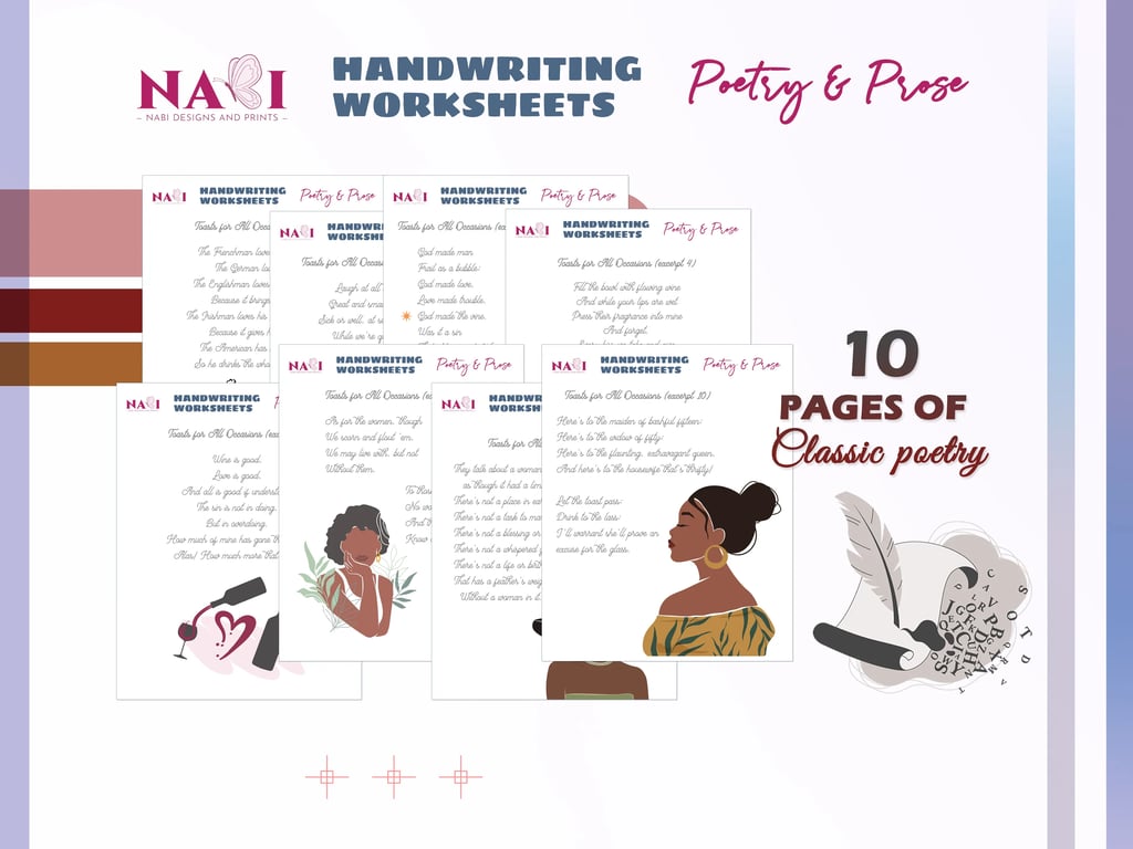 Handwriting practice sheets