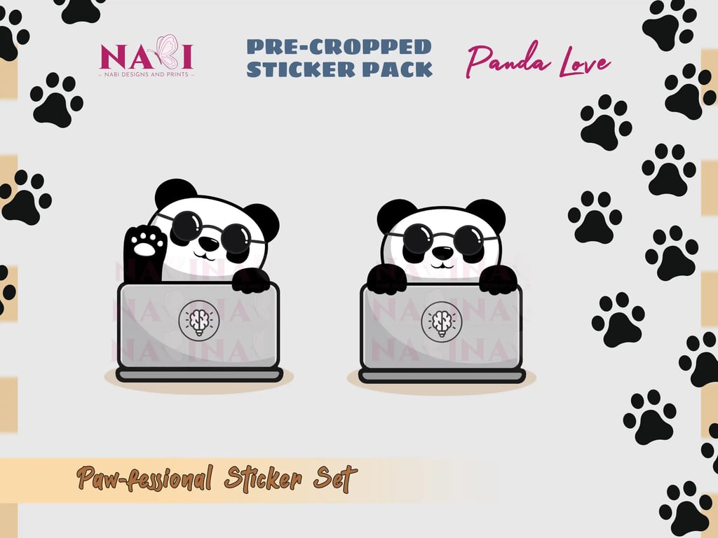 digital png pre-cropped panda sticker