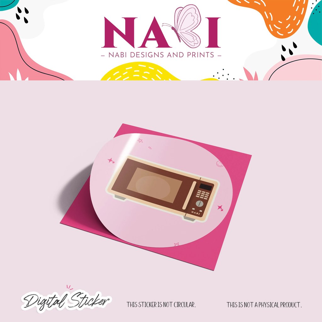 Digital Microwave Sticker | NDP_DS045