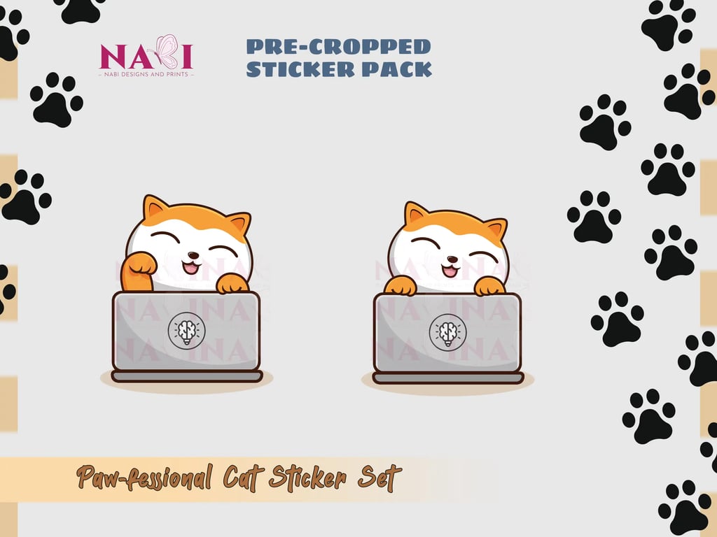 digital png pre-cropped cat sticker