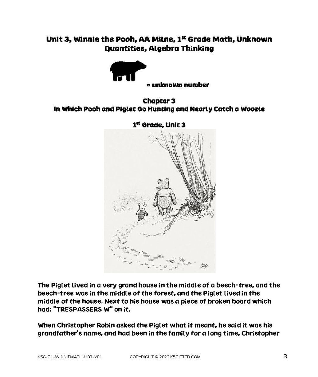 Winnie The Pooh Math For 1st Grade – Unit 3 thumbnail