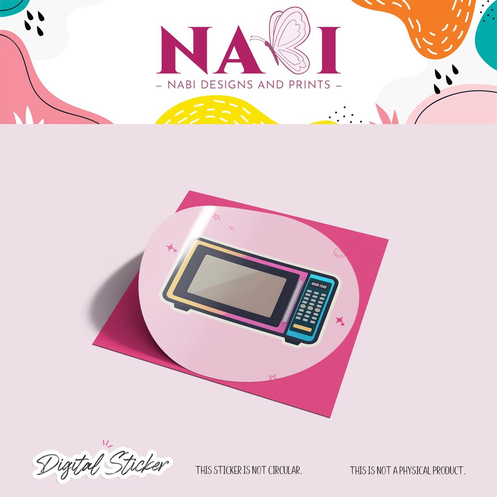 Digital Microwave Sticker | NDP_DS049
