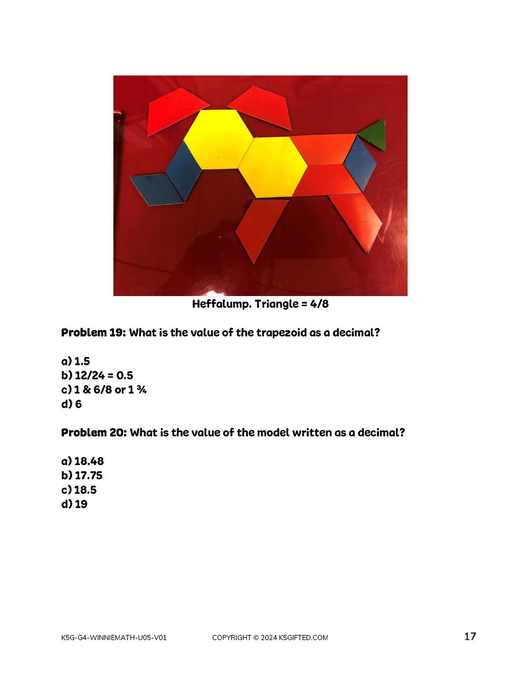 Winnie the Pooh Math for 4th Grade – Unit 5 thumbnail