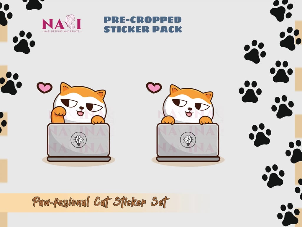 digital png pre-cropped cat sticker