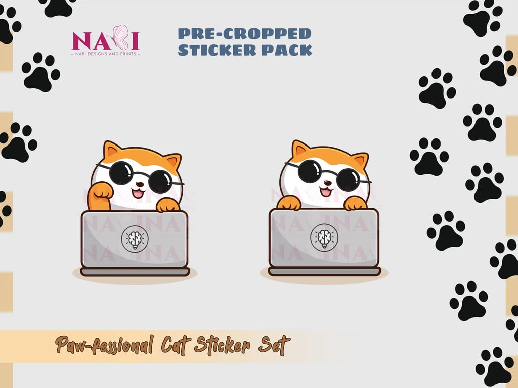 digital png pre-cropped cat sticker