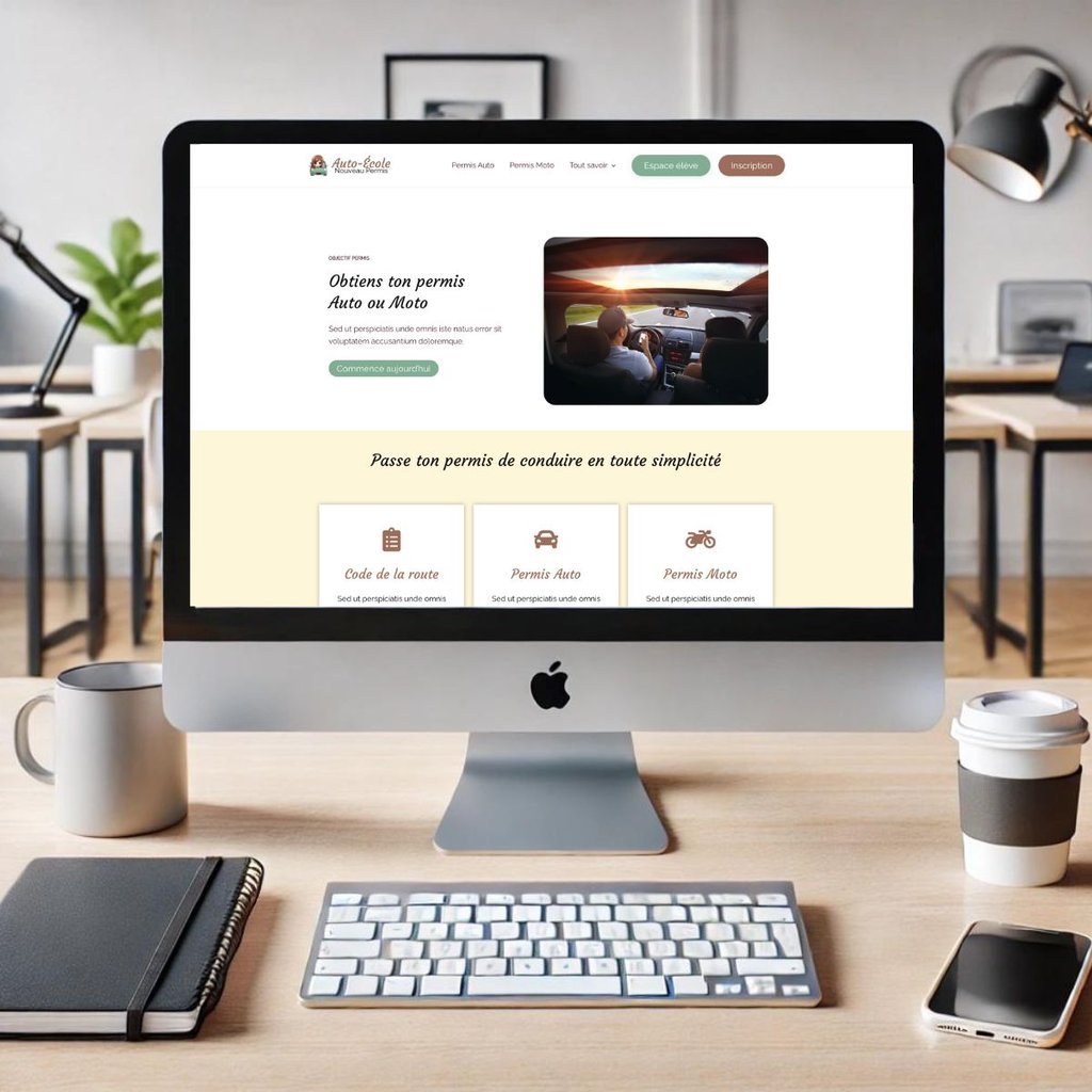 modèle de site pour auto-école