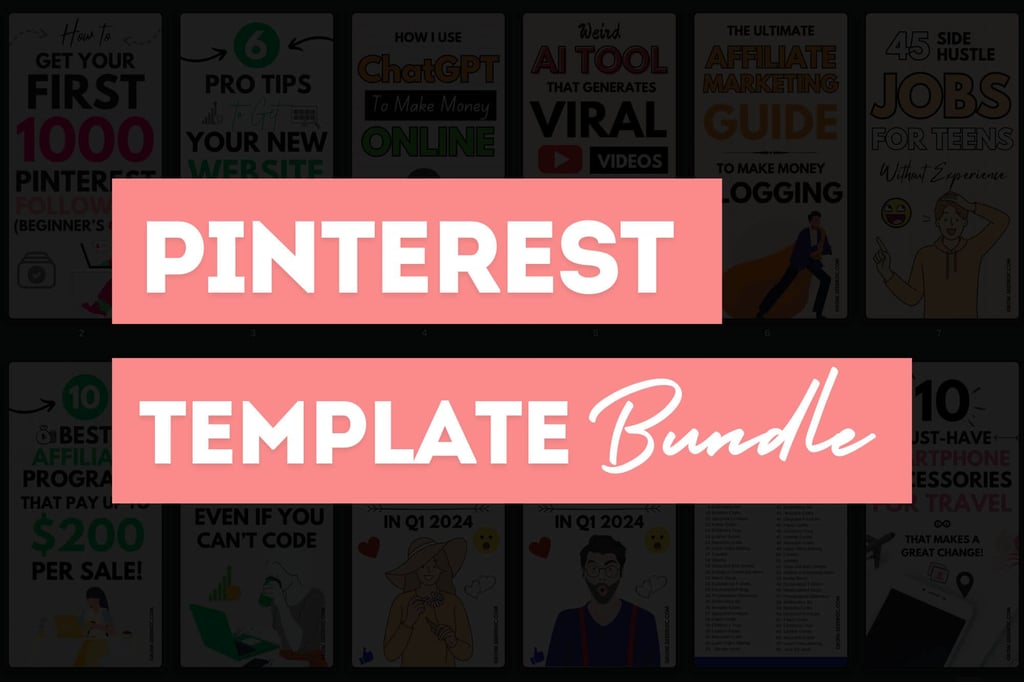 120 Pinterest Template Bundle for Canva (Fully Customizable)