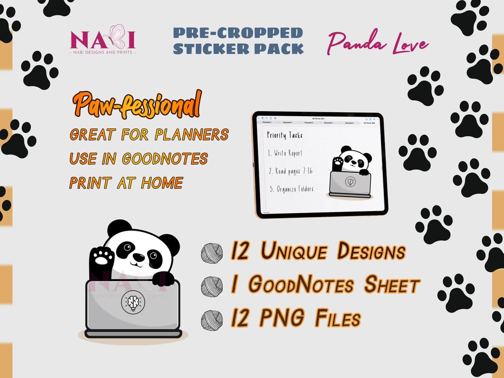 digital png pre-cropped panda sticker