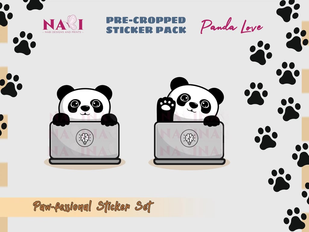 digital png pre-cropped panda sticker