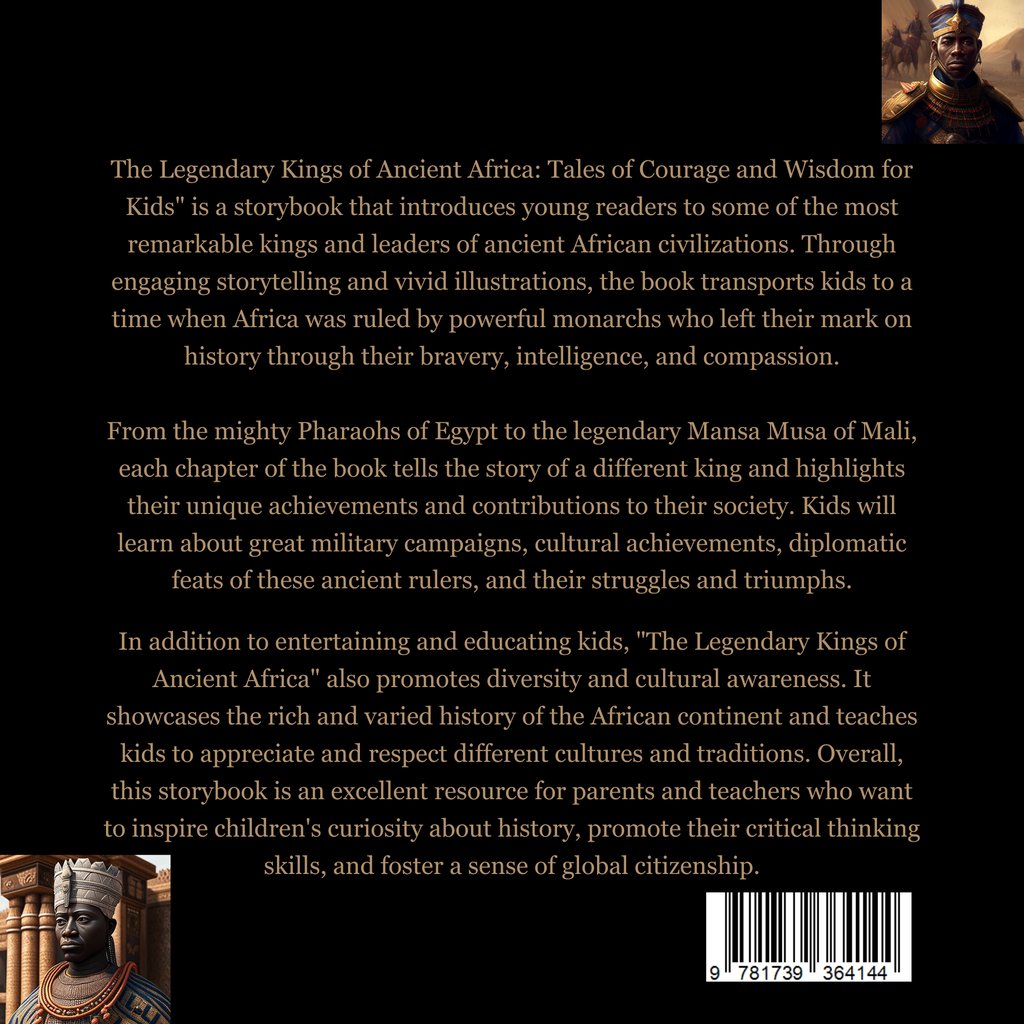 Back cover of The Legendary Kings of Ancient Africa