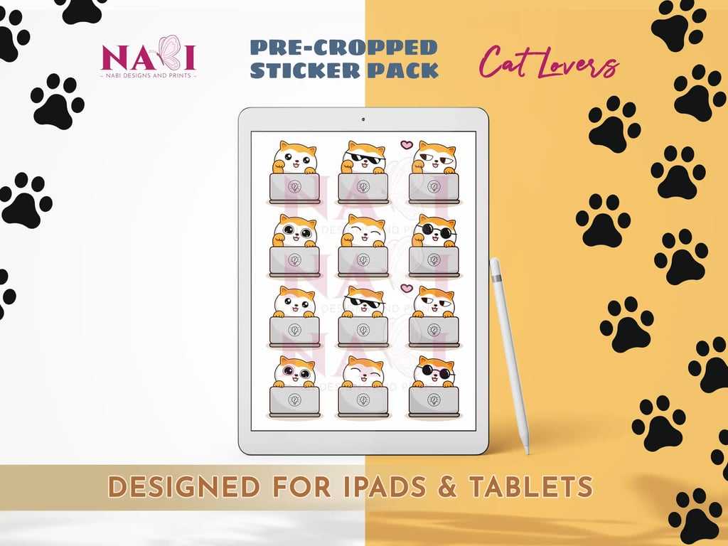 digital png pre-cropped cat sticker