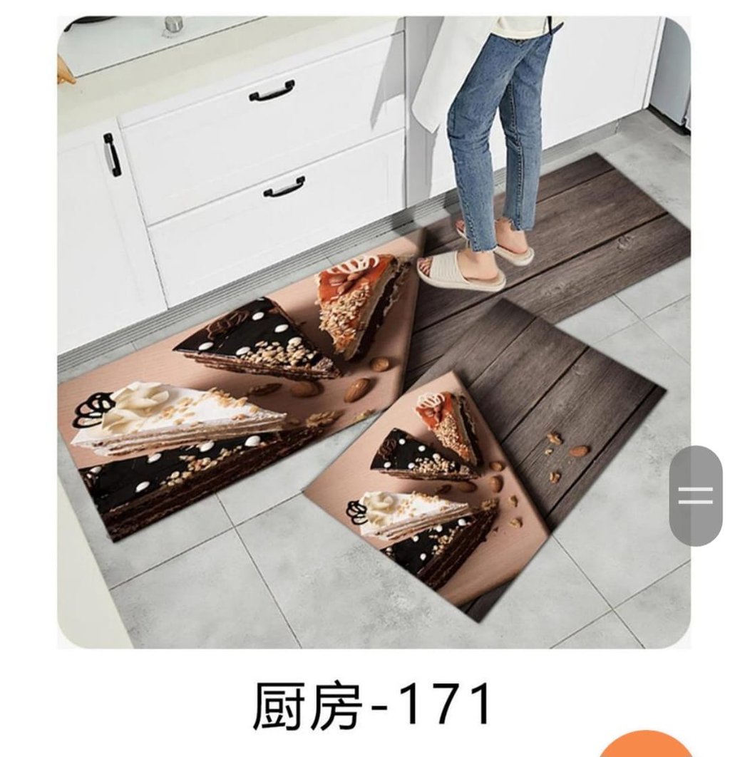 Smart 2 pcs kitchen mat set