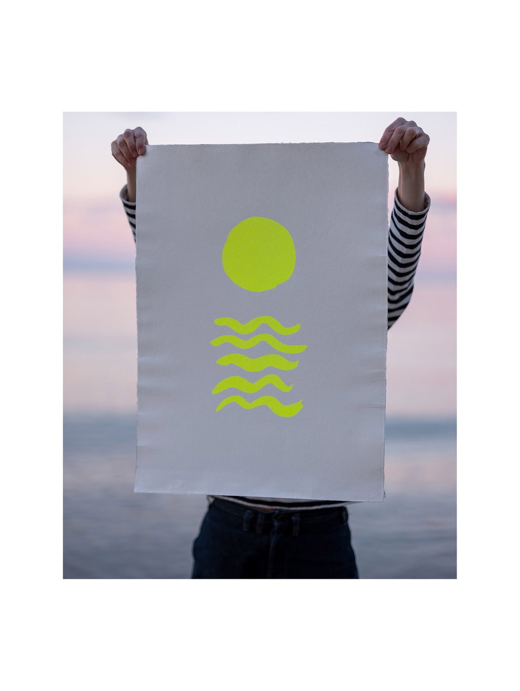 Poster ’Sunrise’ - on hand made cotton paper