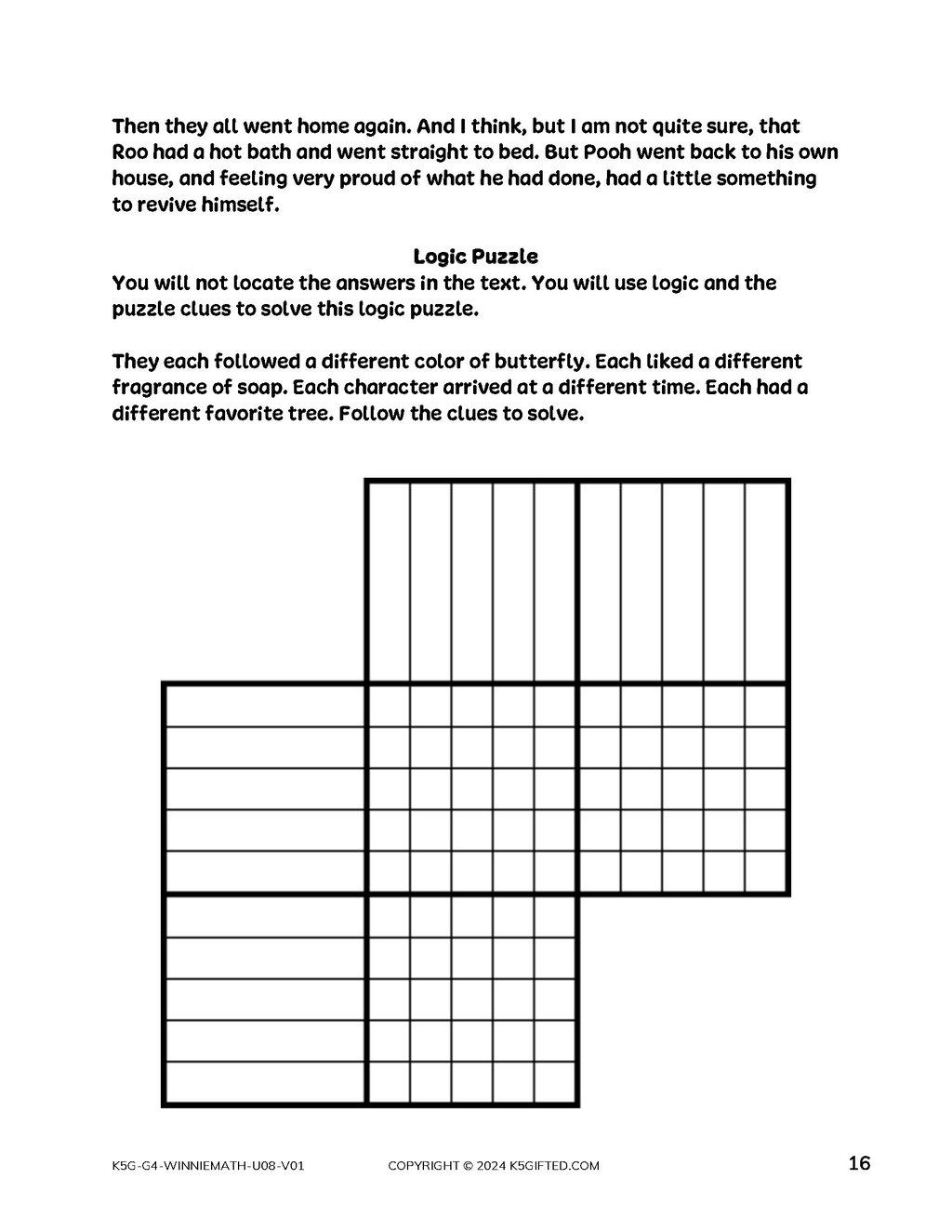 Winnie the Pooh Math for 4th Grade – Unit 8 thumbnail