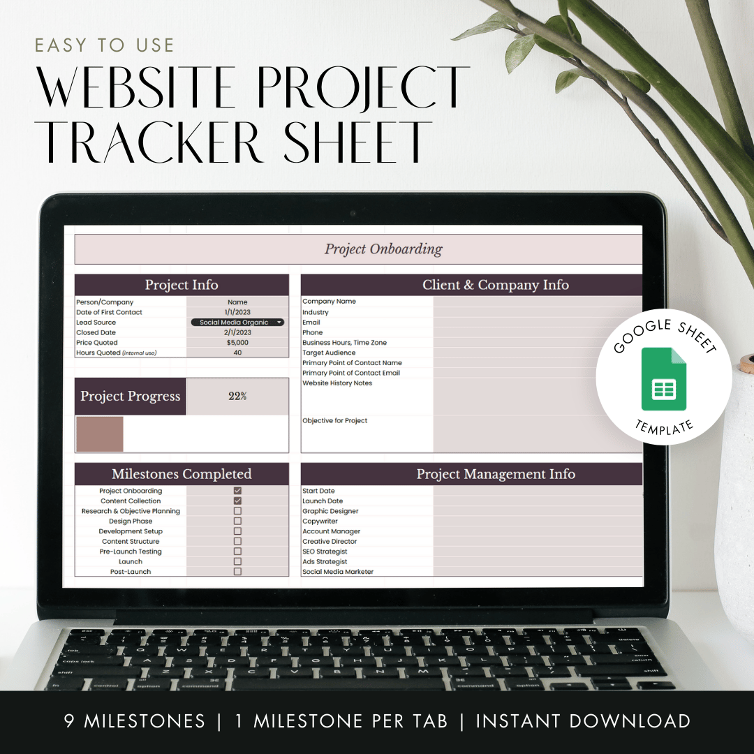 Project Tracker Sheet