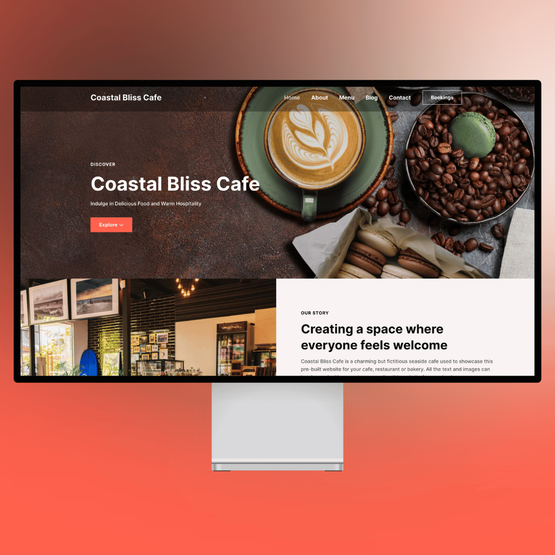 Cafe and Restaurant Pre-Built Website – Customer Path