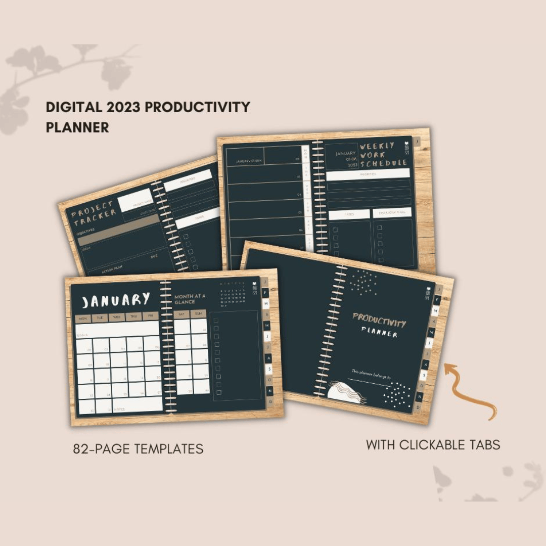 PRODUCTIVITY PLANNER 2023 | EDITABLE FILES – Quiet Creators Hub