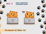 digital png pre-cropped cat sticker