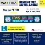 jam waktu sholat running text full color