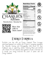 Explore the ingredients in Charlie's Kitchen Energy Gummies: natural fruit, ginseng, and B12. Supports daily energy levels with a delicious, low-sugar formula.