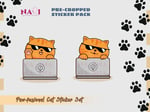 digital png pre-cropped cat sticker