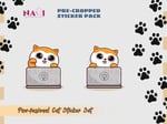 digital png pre-cropped cat sticker