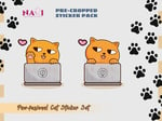 digital png pre-cropped cat sticker