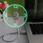 Ventilateur USB LED Portable Avec Affichage De L'heure