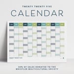 Mockup of the annual wall planner calendar