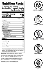 Discover the natural goodness of Charlie's Kitchen Power Wash Detox Gummies. These no-sugar-added, vegan gummies blend pineapple puree, clove, and black walnut with a hint of honey for a subtly sweet, vibrant cleanse. Gluten-free and dairy-free, each serving provides a refreshing bite that supports your body’s detox needs with smooth notes of warm spices and tropical fruit. Enjoy a flavorful, plant-powered cleanse experience with every gummy!