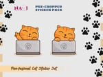 digital png pre-cropped cat sticker