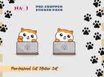 digital png pre-cropped cat sticker